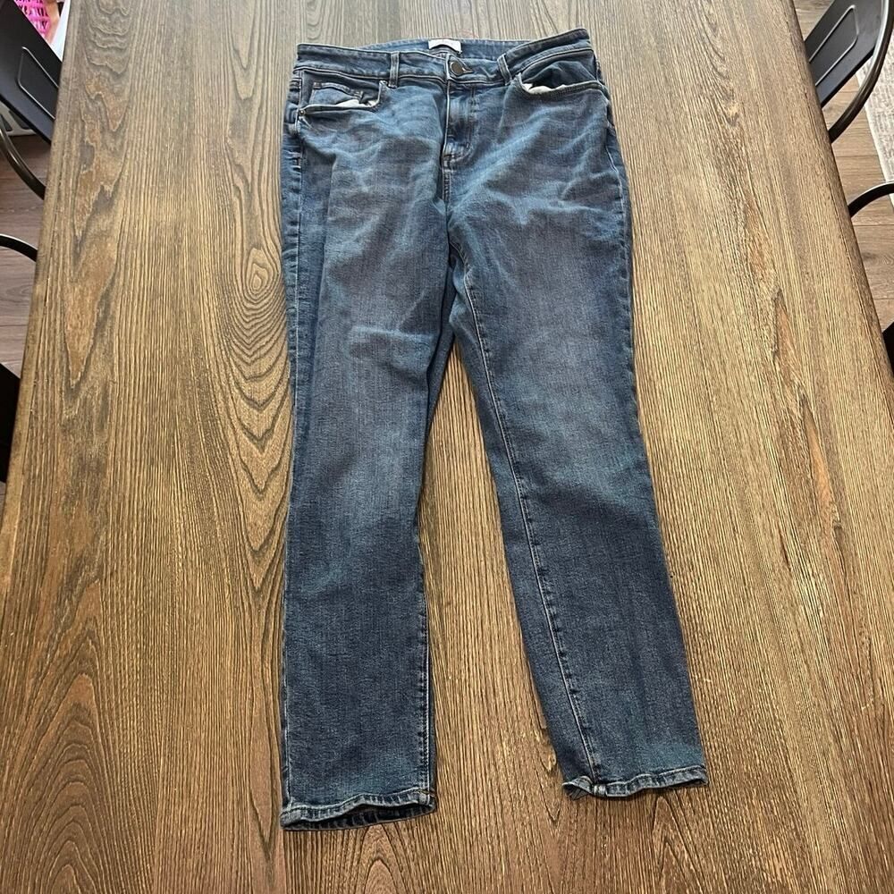 LOFT Outlet Curvy Skinny Jeans High-Rise Denim Stretch Medium Wash Blue Size 10
